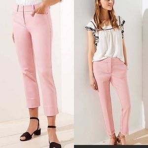LOFT Pink High-Waist Riviera Pant in Marisa Fit